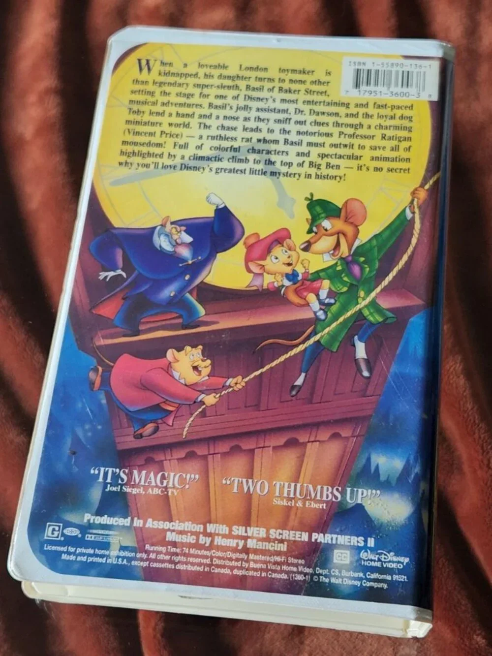 The Great Mouse Detective - 1992 - Black Diamond - VHS